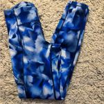 Lululemon Wunder Under Low Rise Blue & White Leggings Size 4 Photo 4