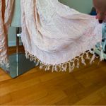 Rsvp C by  Blush Pink Wrap Scarf Fringe Hippie Boho Casual Light Feminine Spring Photo 5