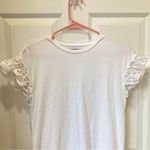 ALLSAINTS  Trixi Ruffled Eyelet Sleeve T-Shirt Dress Size Small White Photo 3