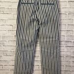 Anthropologie Women’s Alena blue & white striped boot up pants 28P Photo 2