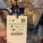 ZARA  Strapless Floral Dress - Blue and White Photo 4