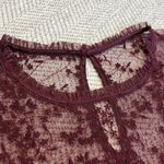 Abercrombie & Fitch Lace Burgundy Top Photo 4