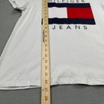 Tommy Hilfiger NWT Jeans Shirt 0X Womens White Graphic Tee Short Sleeve Top Photo 4
