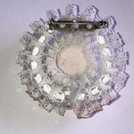 Vintage Cameo Brooch with Lace Trim Pink Photo 3