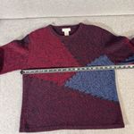 Christopher & Banks Vintage Women’s  90s Patchwork Sweater Size M Pullover Photo 4