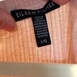Eileen Fisher NWT Dune Beige Pink Ballet Neck Ribbed Top Tencel Stretch Rib - L Photo 3