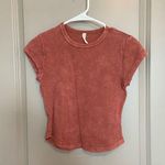 Ribbed Baby Tee Rust Red Size M Photo 0
