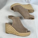 Unisa Espadrille Wedge Sandals Ankle Strap Peep Toe Taupe Beige Women6.5M Shoes Photo 7