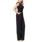 Dress the Population Tiffany One-Shoulder Jumpsuit in Black Size Small NWT Photo 12