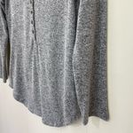 Old Navy  Long Sleeve Lounge Henley Top Grey Heather Scoopneck Button ~ Size M Photo 7