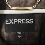 EXPRESS Khaki Olive Green Wool Blend Funnel Neck Peacoat Jacket Size XSmall EUC Photo 4