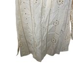 JUAN DE DIOS Lisa Cotton Eyelet Maxi Shirt in Beige Cream sz S Photo 5