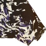 Vera Wang Simply Vera  | NWT Petite Purple, Black, & White Button Down Top | PXL Photo 5