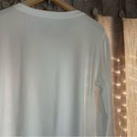Gap  Maternity White Puff Shoulder Henley Long Sleeve Tee Shirt Size Large Photo 10