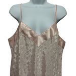 Cacique Lingerie Chemise L Pink Jacquard Floral Slip Dress Coquette Boudoir Photo 1