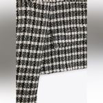 ZARA  Luxury Ecru/Black Textured Long Sleeves Lapel Collar Short Blazer Sz M Photo 9