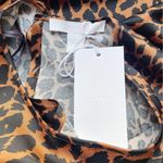 Hugo Boss NWT Dress Long Sleeve Midi Length Black & Brown Animal Print Size 8 Photo 11