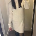 Abercrombie & Fitch NWOT Mock Neck Sweater Knit Dress L Large White Photo 0