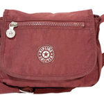 Kipling  Burgundy Nylon Darold Mini Crossbody Bag Purse Photo 0