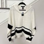 Ashley Stewart Ivory/combo Hooded Women’s Sweater NWT Photo 2