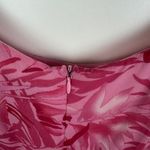 Adrianna Papell  Pink Floral 100% Silk Midi Dress‎ Size 8 Party Wedding Cocktail Photo 3