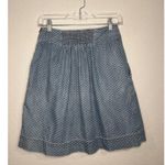 Anthropologie Holding Horses denim chambray dot print skirt 4 Photo 3