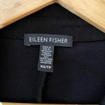 Eileen Fisher  Black Open Long Cardigan Jacket XS Button Front Pockets Minimalist Photo 2