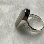 925 Silver Natural Rainbow Moonstone Gemstone Ring Size 5.75 Photo 6