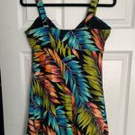 Islander Size 16 Womens Multicolor Unlined Wireless Tummy Control Swimdress Photo 1