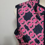 Crown & Ivy pink geo quilted vest size medium Photo 1