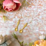 Handmade Golden Spoon Earrings Gold Photo 0