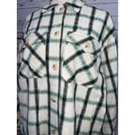 ZARA  Shacket Jacket Green Plaid Overshirt Button Front Shirt XS Extra‎ Small Photo 8