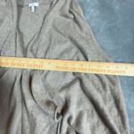 Joie  Cashmere Hooded Cardigan Small Waterfall Open Front Sleeveless Beige Soft Photo 7