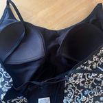 Boden USA Boden Black & White Patterned Scoop Neck Tie Back One Piece Swimsuit Photo 10