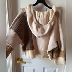 POL  Chunky Knit Colorblock Patchwork Pullover Sweater Hooded NWOT Small Photo 4