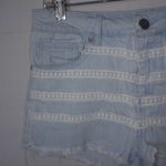 Bullhead 7 High Rise Lace Trim Light Wash 90s Jeans Shorts Blue Size undefined Photo 5