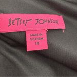 Betsey Johnson Magenta Floral Puffy Cap Sleeve Scuba Sheath Slit Dress Size 14 Photo 6