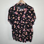 Torrid  Womens Floral Challis Polka Dot Button-Up Blouse Size 3X Photo 7
