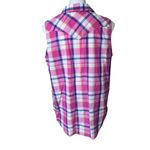 Wrangler Women's Western Plaid Sleeveless Snap Button Shirt, Sz XL Photo 2
