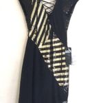 Bebe Dress S NWT Sequin Asymmetrical Sheer Lace Up Holiday New Years Gold Photo 8