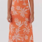 Peppermayo Keliegh Linen Maxi Dress in the Tropic Sunset print size 4 Photo 0