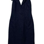 Doen Black tweed boucle open back midi dress sz XL Photo 0