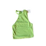 ZARA NWT ASYMMETRIC GREEN RIBBED CROP TOP BLOGGERS FAV Large Photo 6