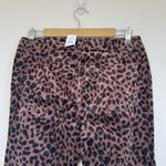 Ann Taylor  Loft Size 8P Modern Straight Animal Print Velvet Pants NWT Photo 7