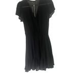 Rowa Women's Size Small Black Chiffon Little Black Dress Photo 8