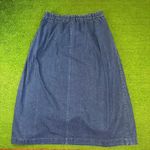 Vintage 90s Boston Classics Blue Denim Midi Skirt Size 8 Cotton Cottage Prairie Photo 4