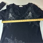 Miss Me Vintage Y2K MM Unplugged  Long Sleeve Rhinestone Wings Black Thermal L Photo 5