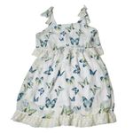 Disney NEW  Alice Through The Looking Glass White Dress Blue Butterfly Lace Sz S Photo 0