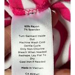 Talbots Striped Tie Front Short Sleeve Top Shirt Pink White Size Small Photo 5