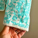 Oscar de la Renta OSCAR VINTAGE AQUA BLUE WHITE BLAZER JACKET CRYSTAL BUTTONS 8 Photo 5